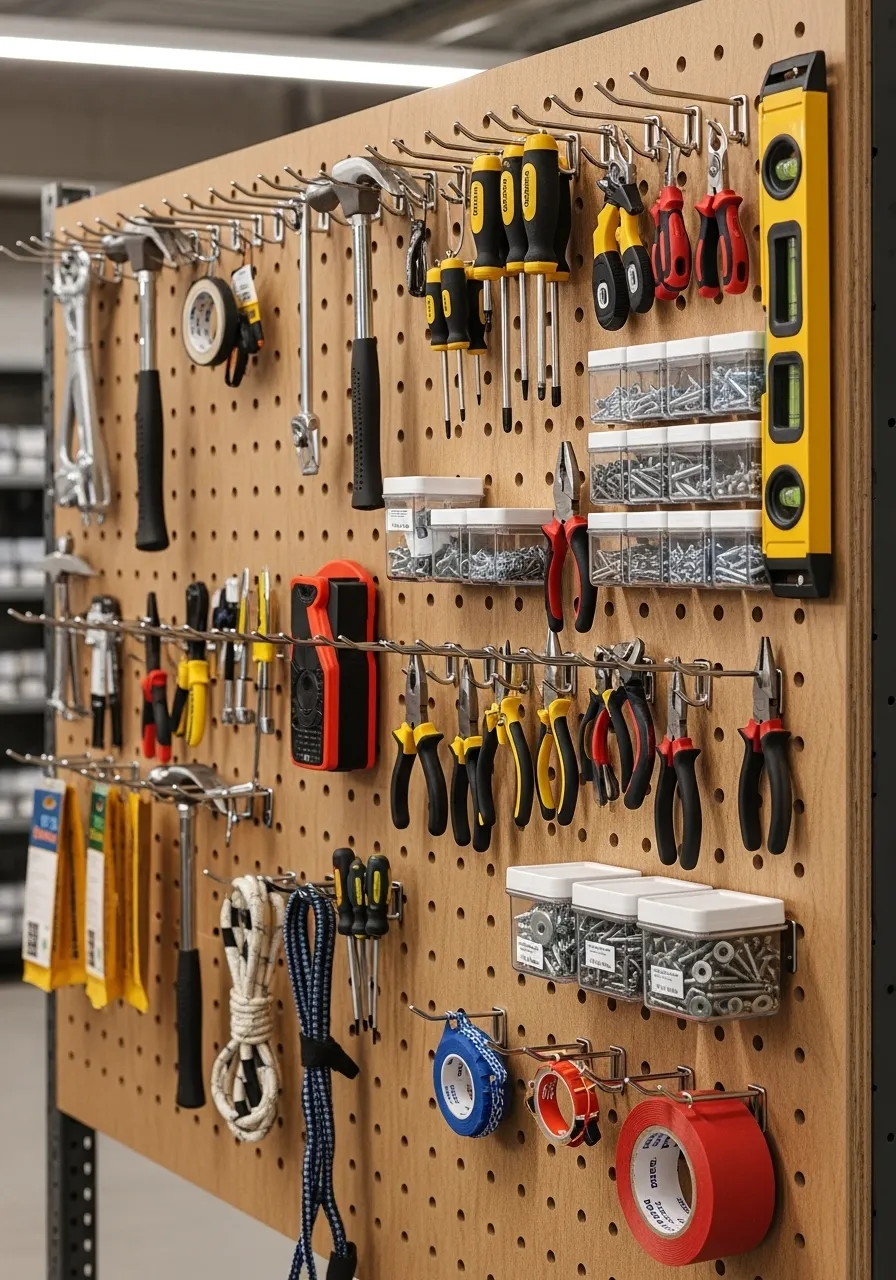 Pegboard Tool Organization Wall