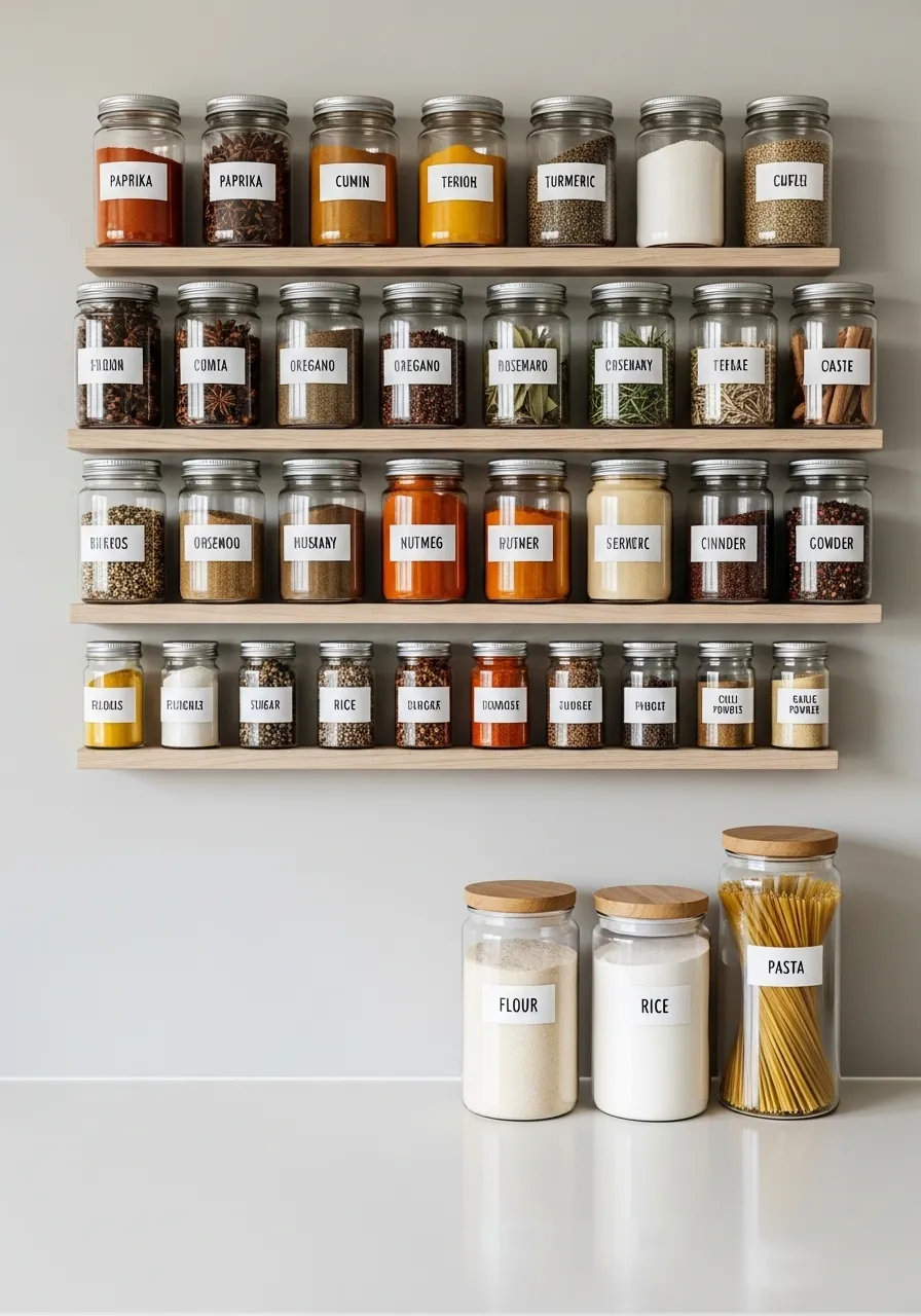 Wall Spice Rack Display