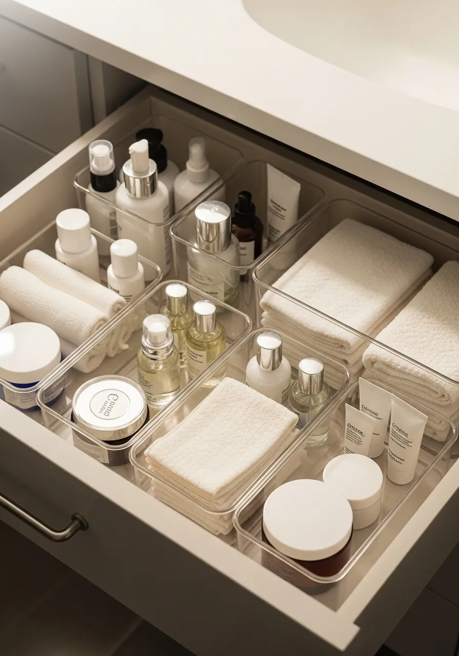 Clear Storage Boxes for Drawers