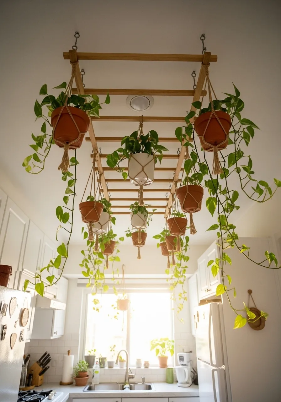 Hang a Grid of Potted Plants