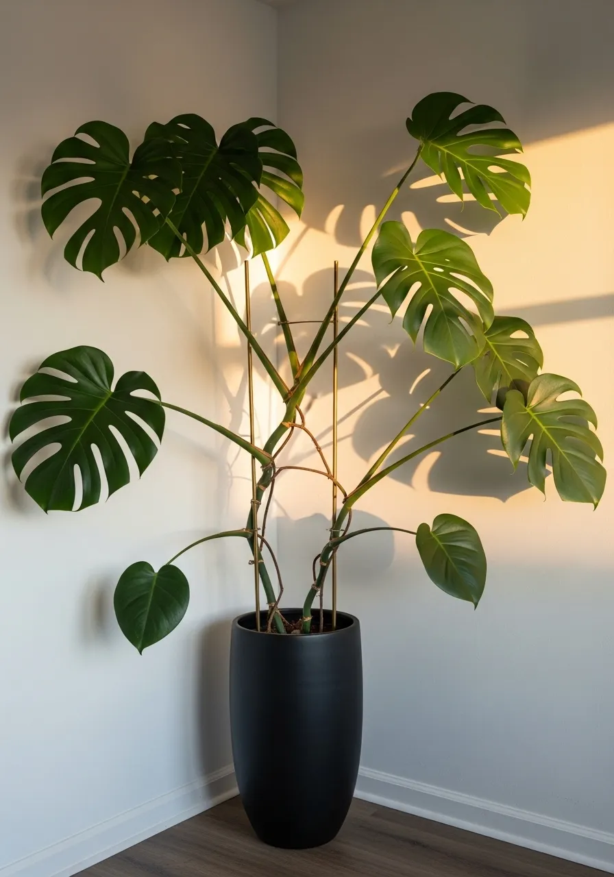 Statement Monstera Corner Wall Feature