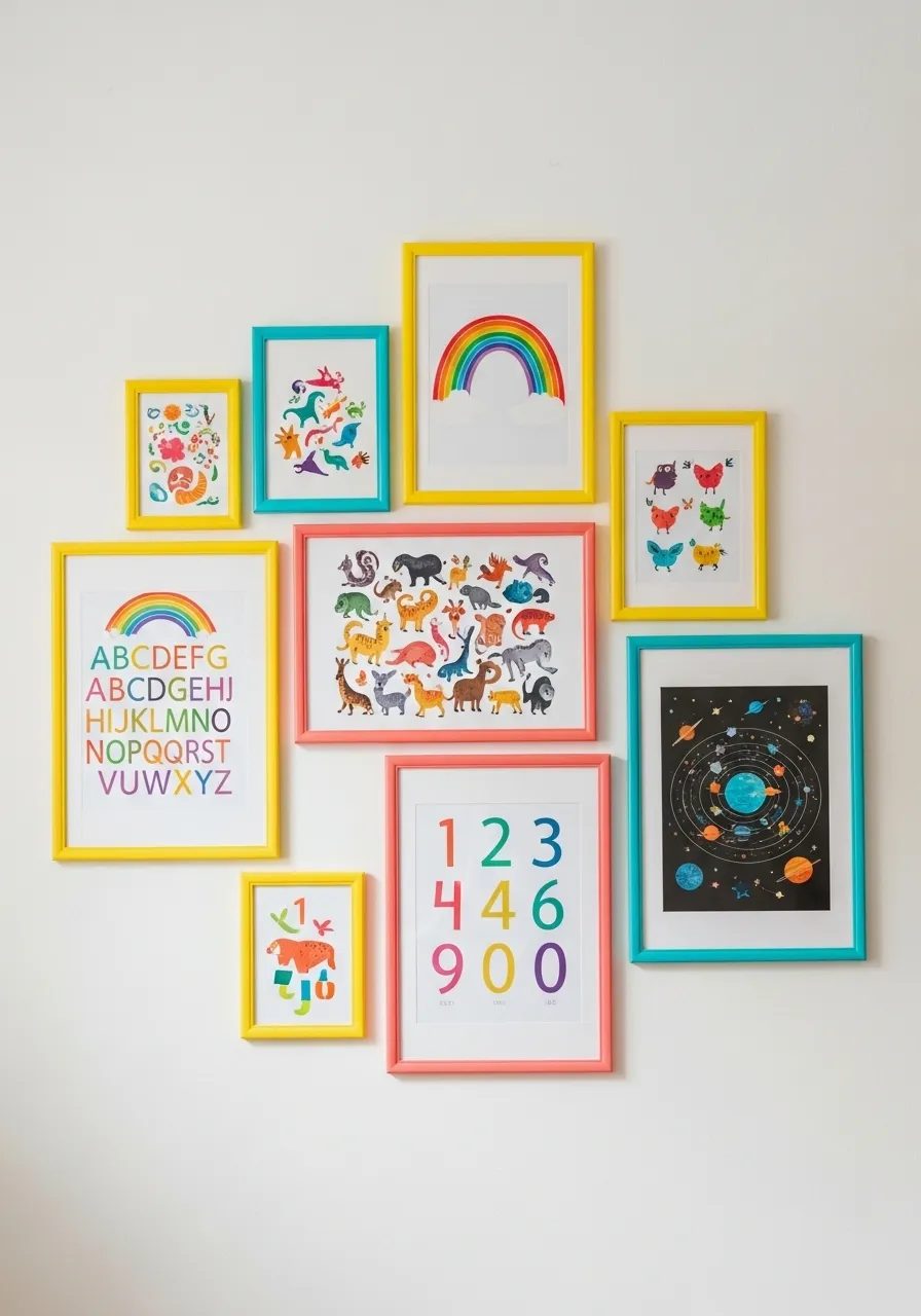 The Colorful Kids' Print Wall