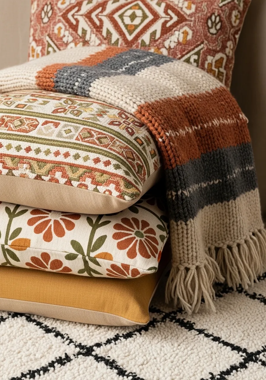 Layer Textiles for a Cozy Feel