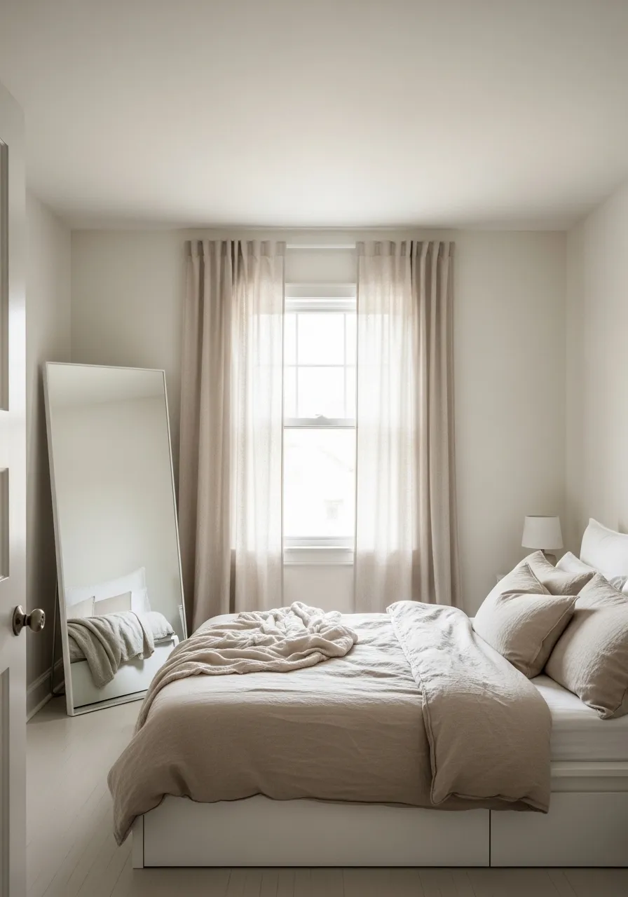 Use Light Colors and Mirrors for a Bigger Look