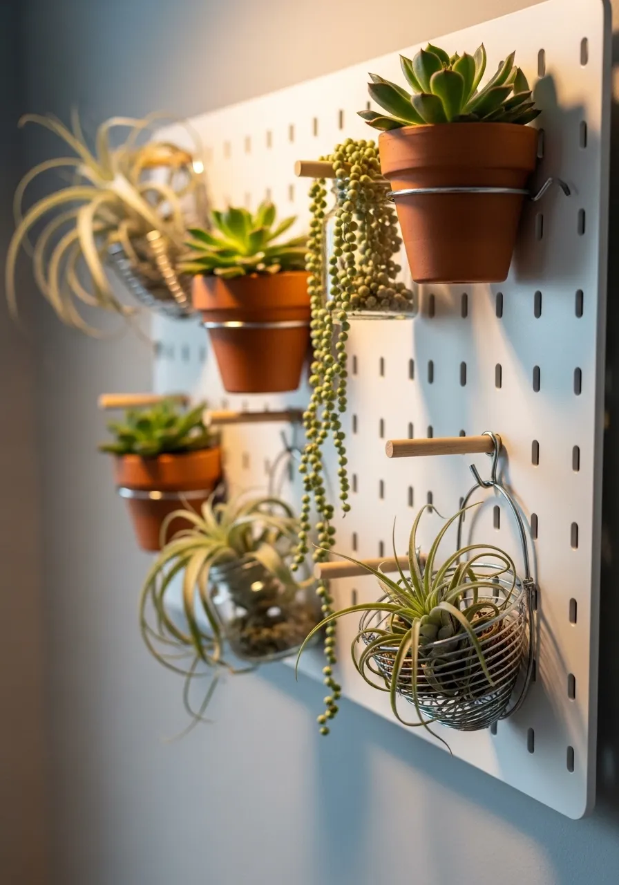 Pegboard Plant Display
