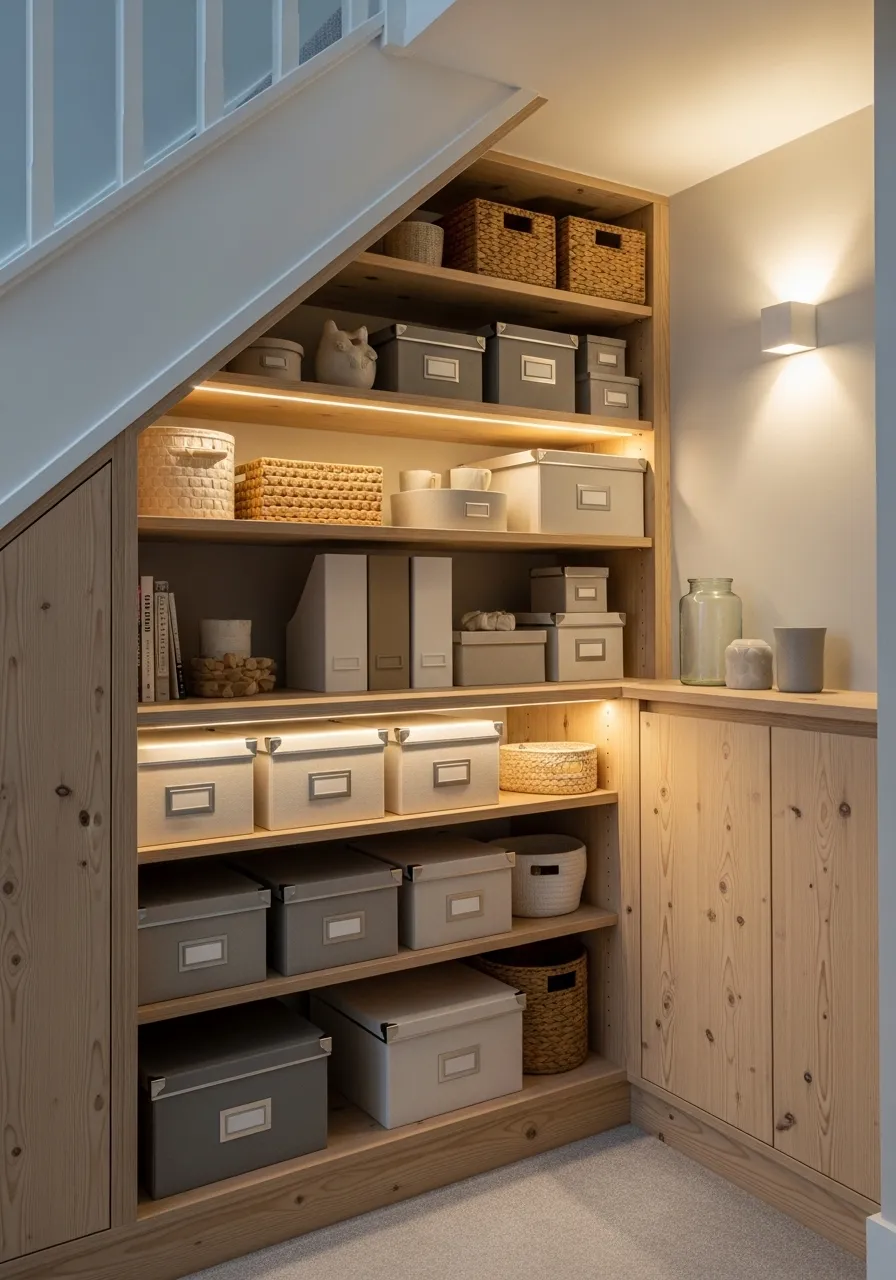 Hidden Under-Stair Storage