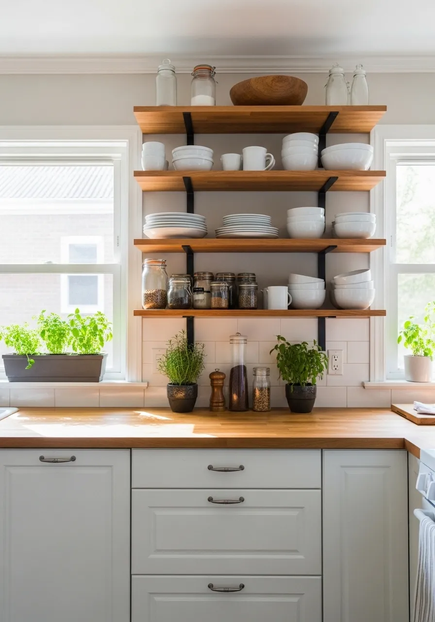 Use Open Shelving in the Kitchen