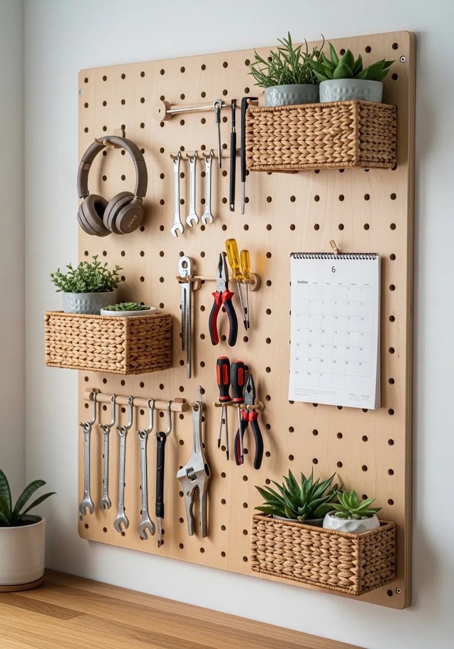 Add a Pegboard for Wall Organization