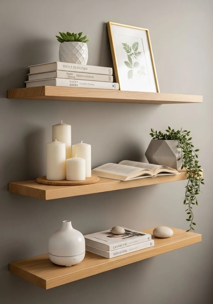 Add Floating Shelves for style