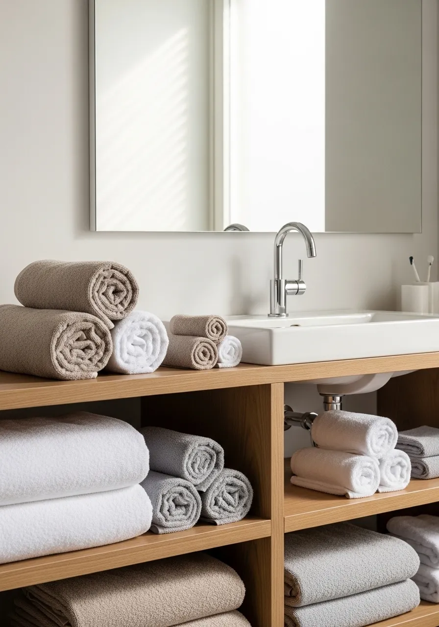 Soft Neutral Towel Color Coordination