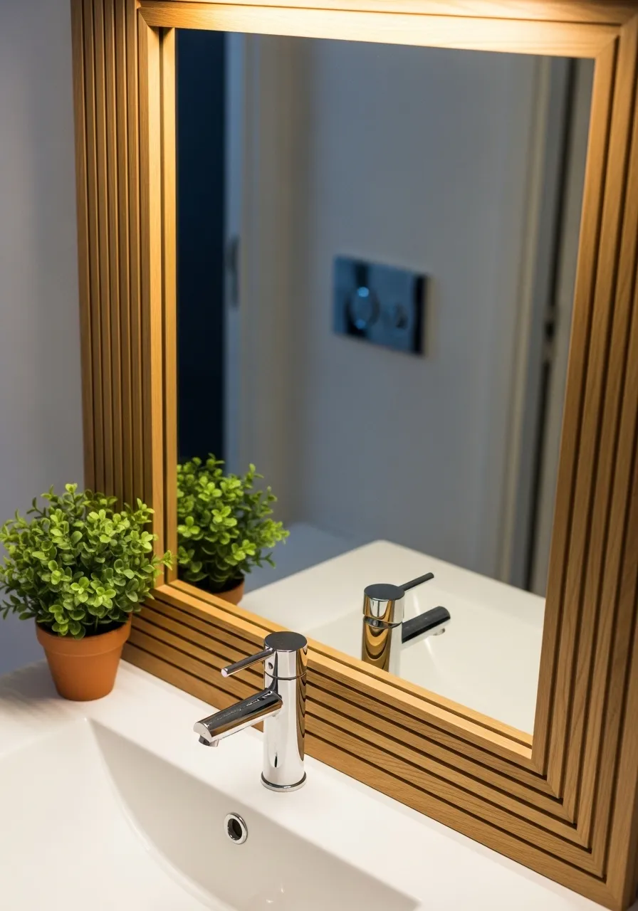 Mirror Frame Upgrade Using Simple Materials