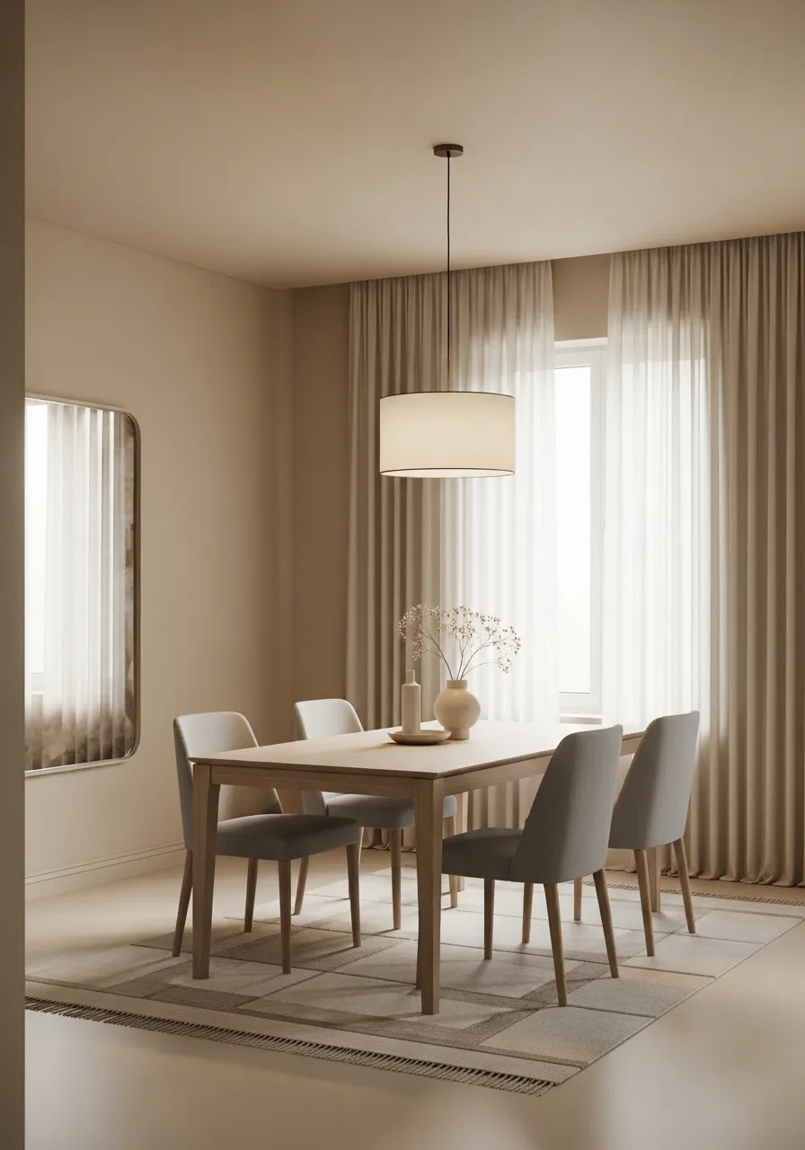 Neutral Color Palette Dining Room