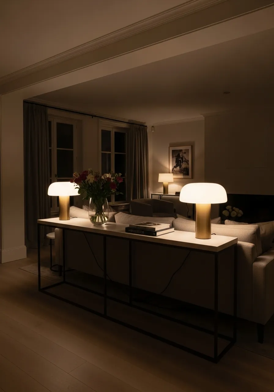Long Console Table Behind Sofa