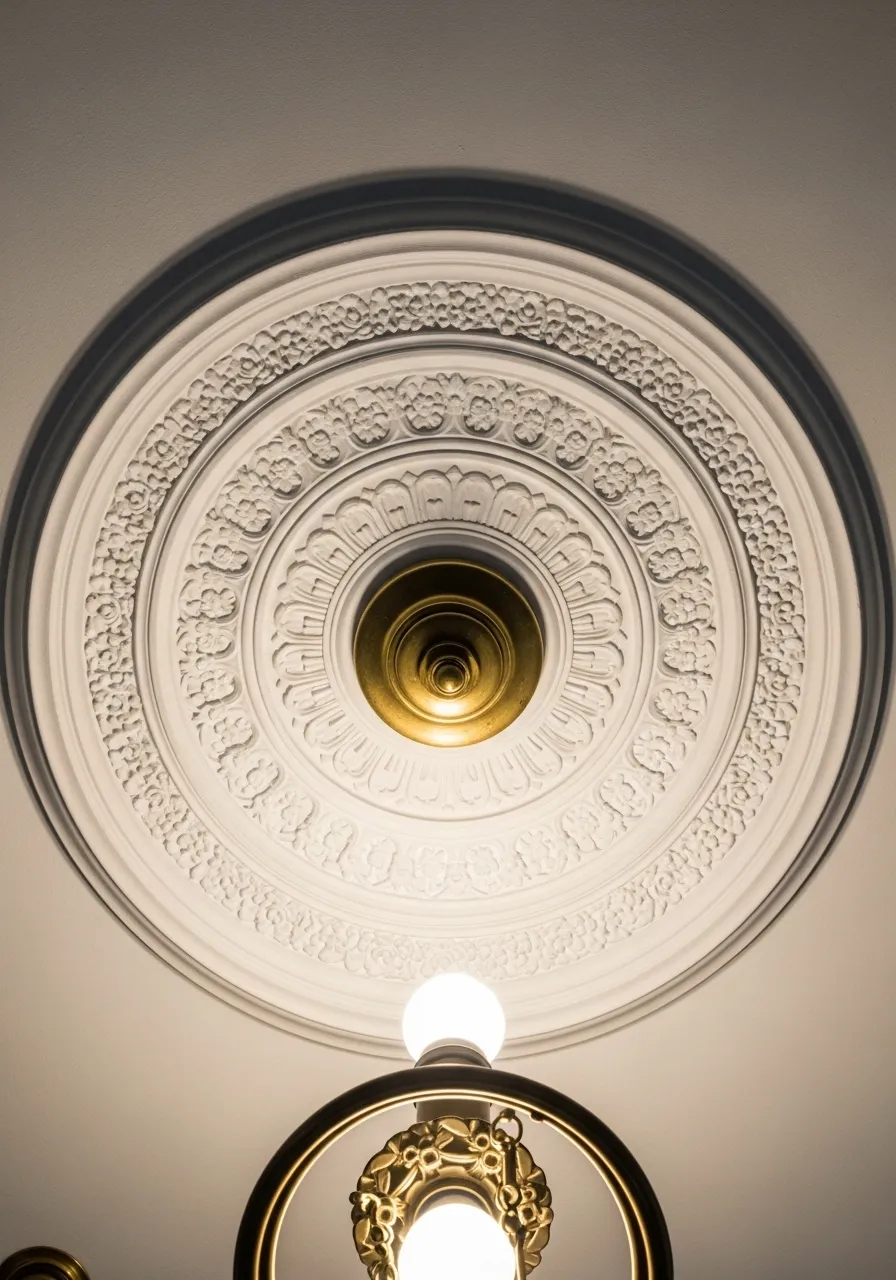 Add a Ceiling Medallion Around Your Light Fixture