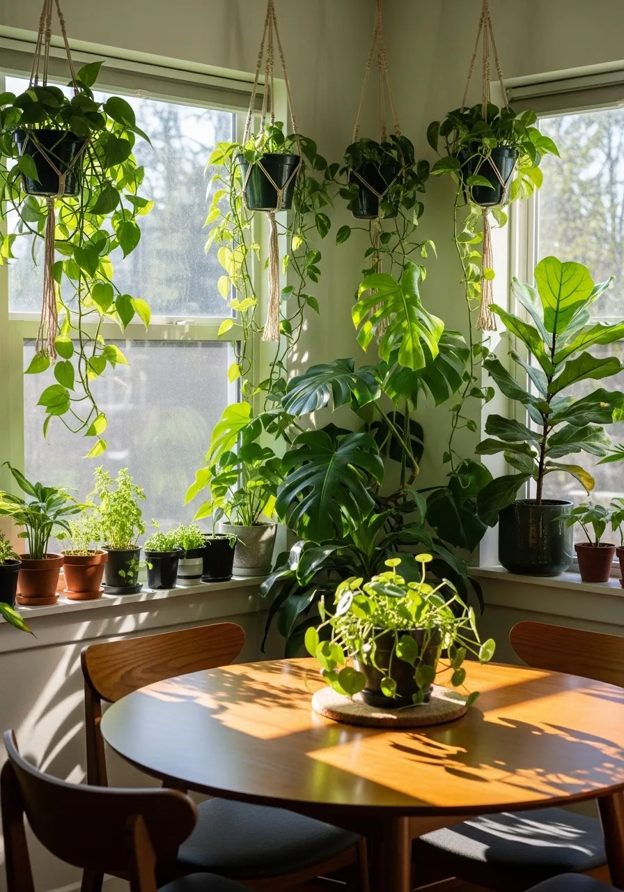 Indoor Plants Dining Corner