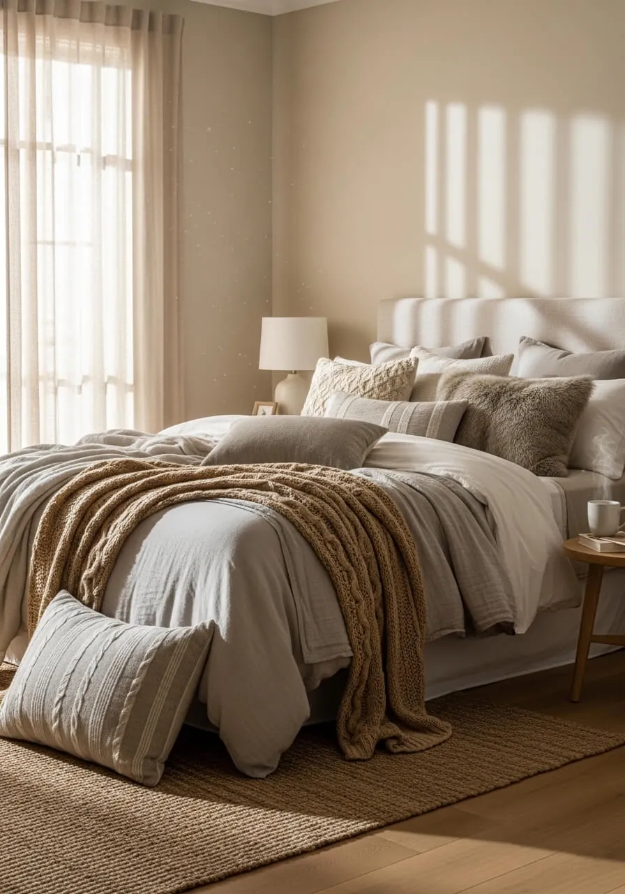 Soft and Neutral Color Palette bedroom