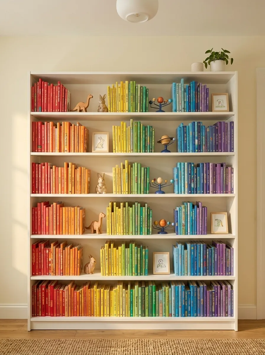 orful Bookshelf Organization