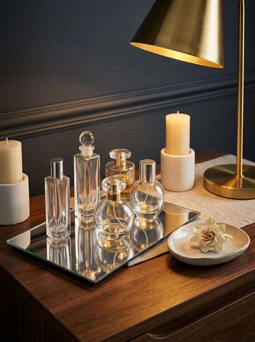 Display a Perfume or Candle Collection as Decor