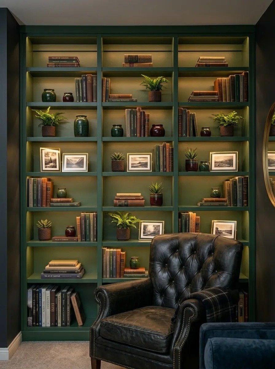 Style a Dark Bookcase as a Feature Wall