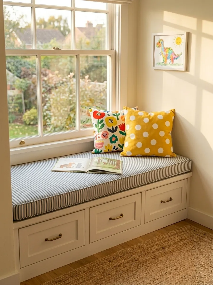 Window Seat With Storage Drawers