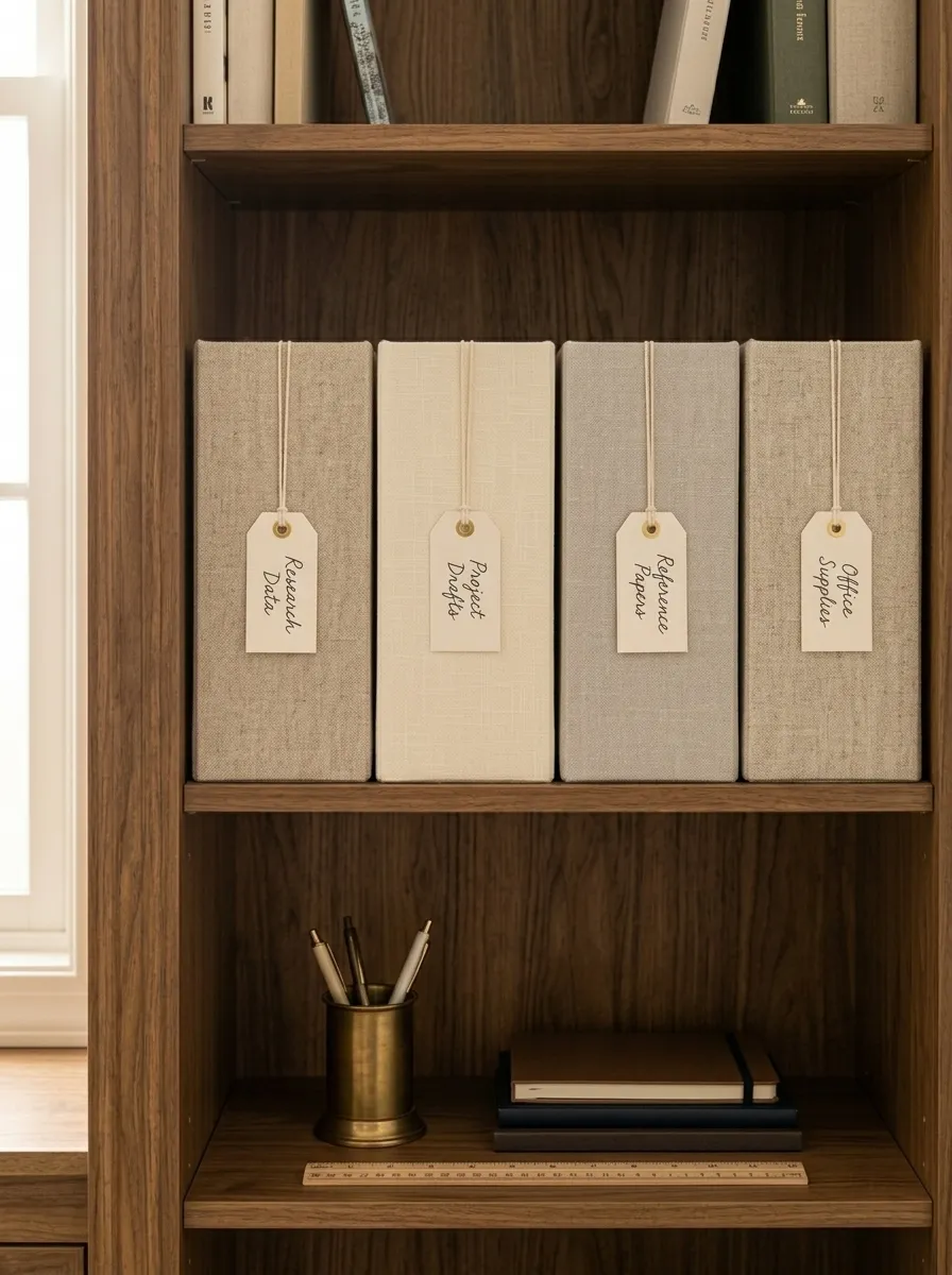 Organize with Labeled Storage Boxes