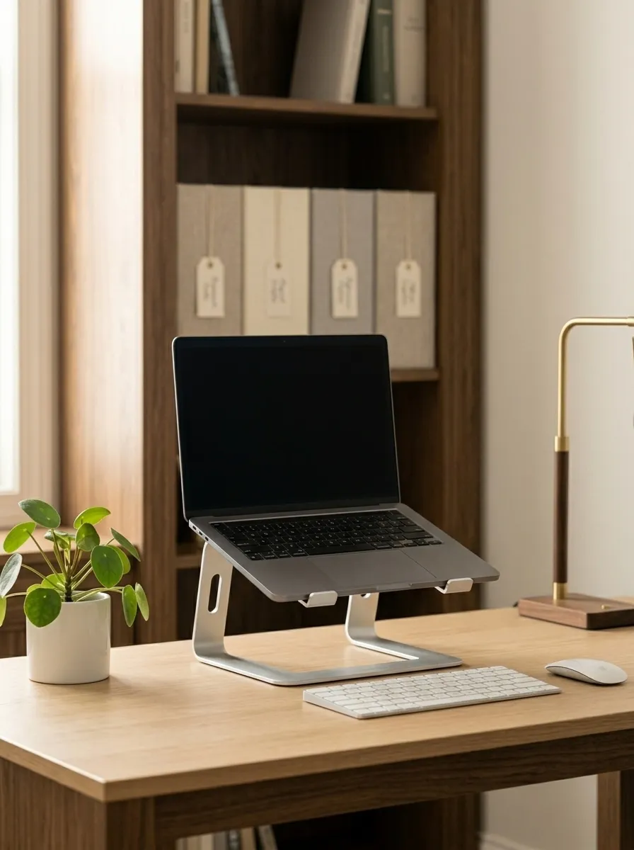 Use a Minimalist Monitor or Laptop Stand