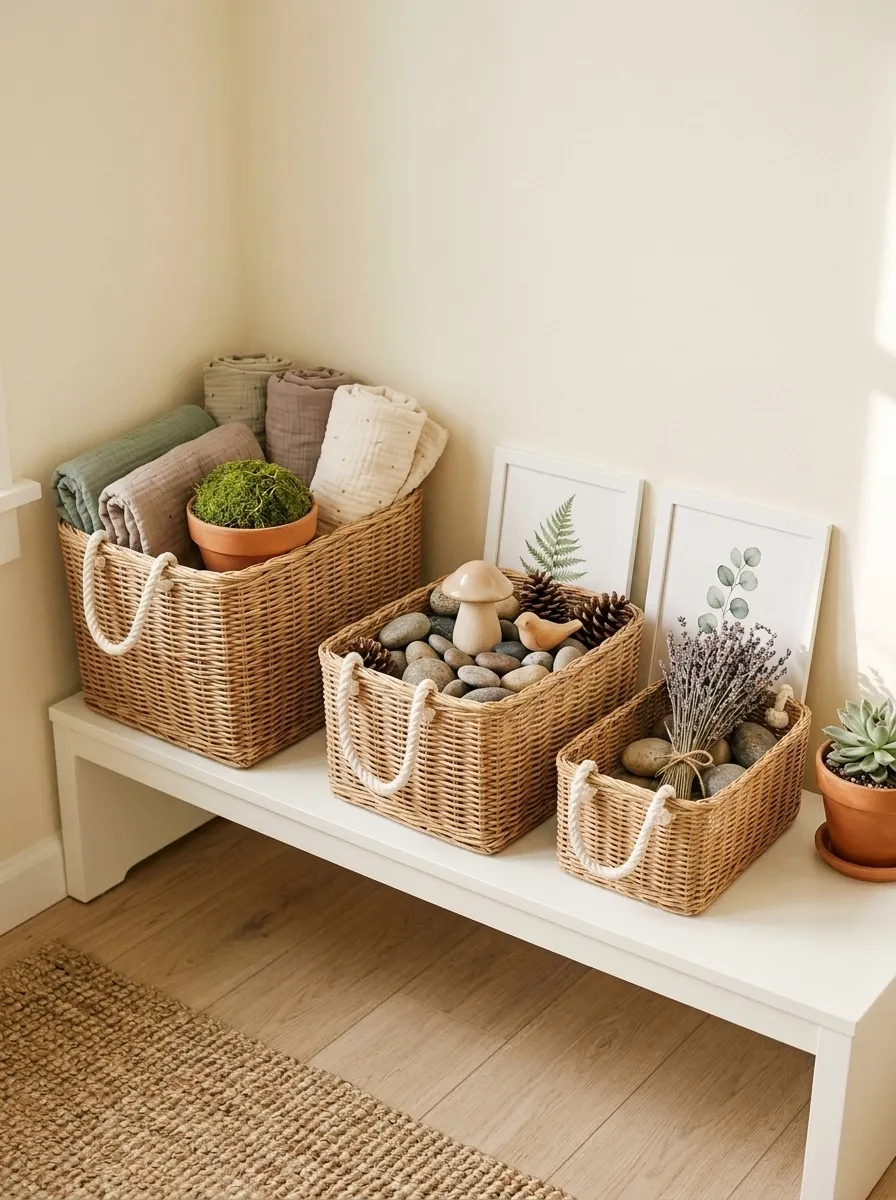 Introduce a Simple Nature Theme Through Prints and Objects