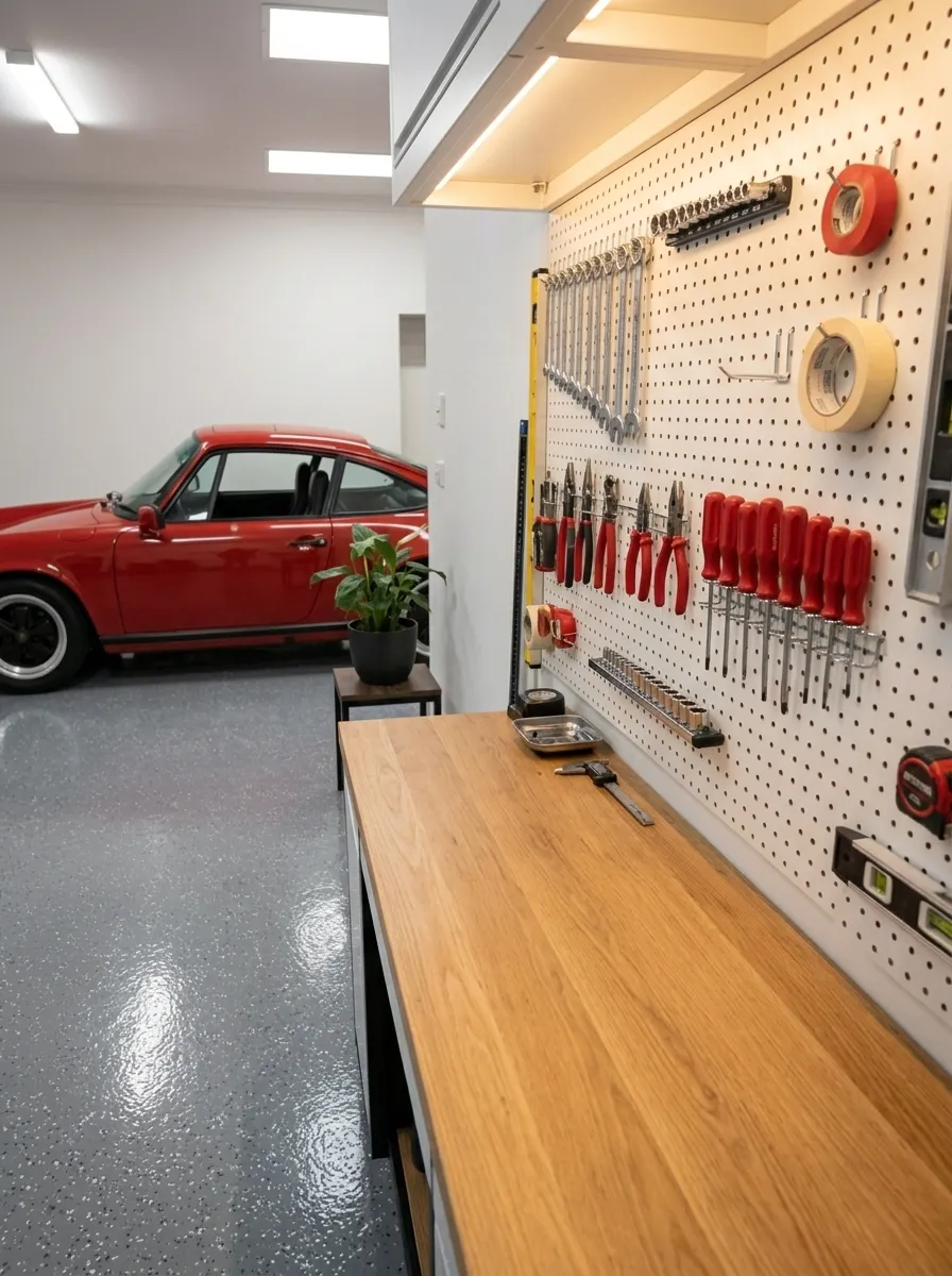 Pegboard Tool Wall for Organized Display