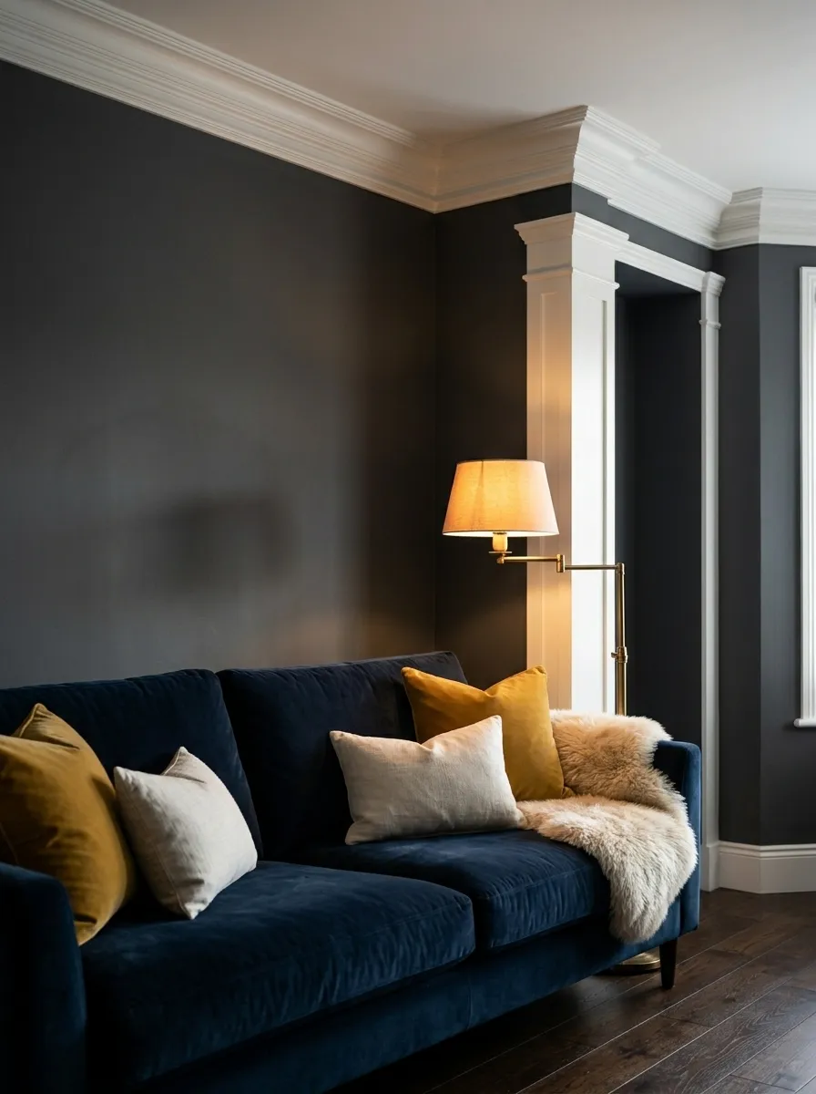 Bring In a Dark Velvet Sofa