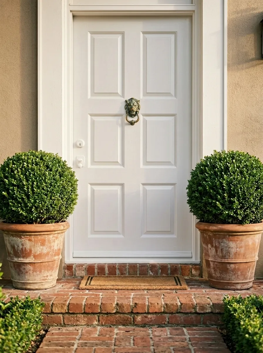 Frame the Door with Potted Plants