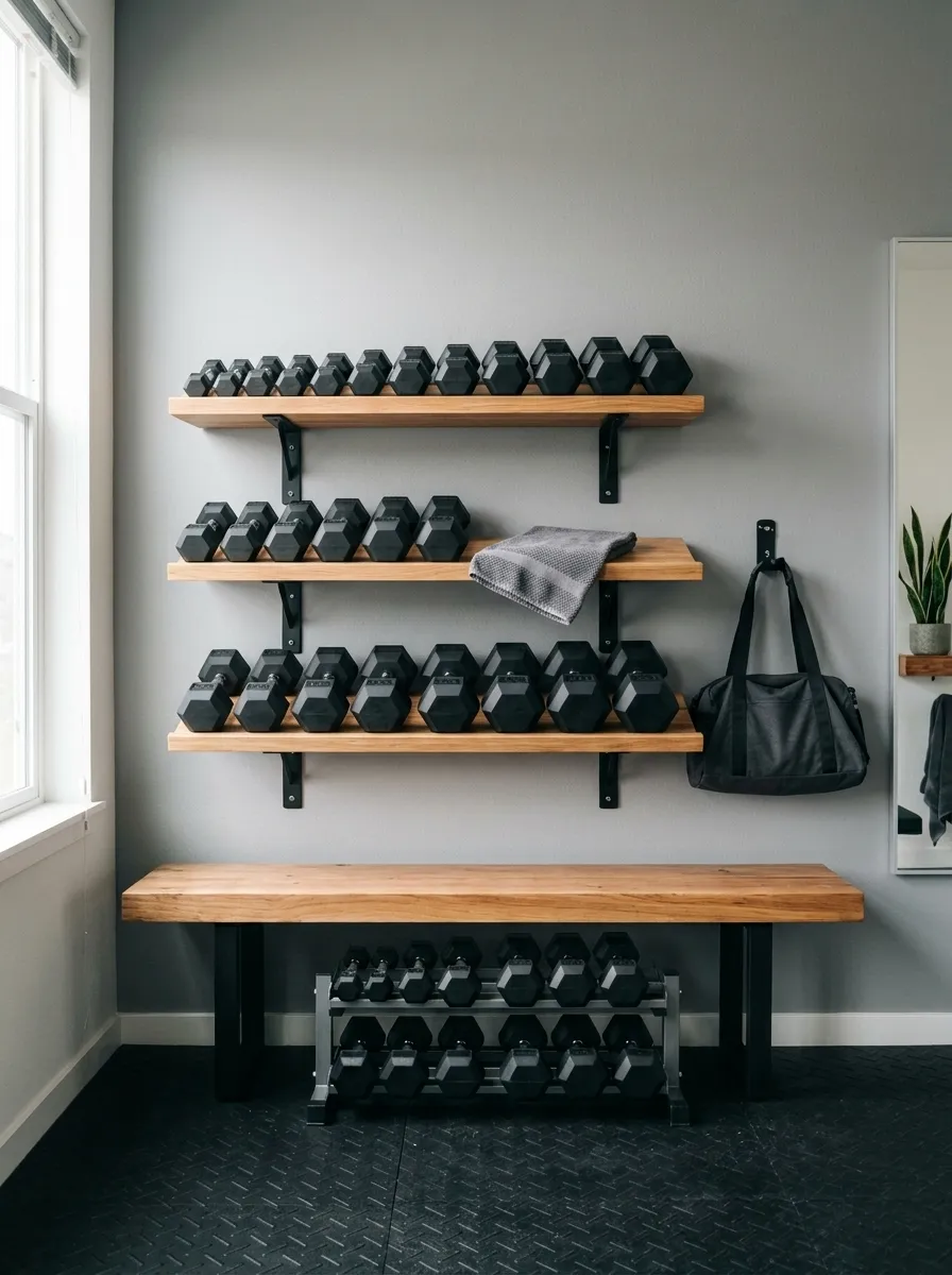 Build a DIY Weight Storage Wall