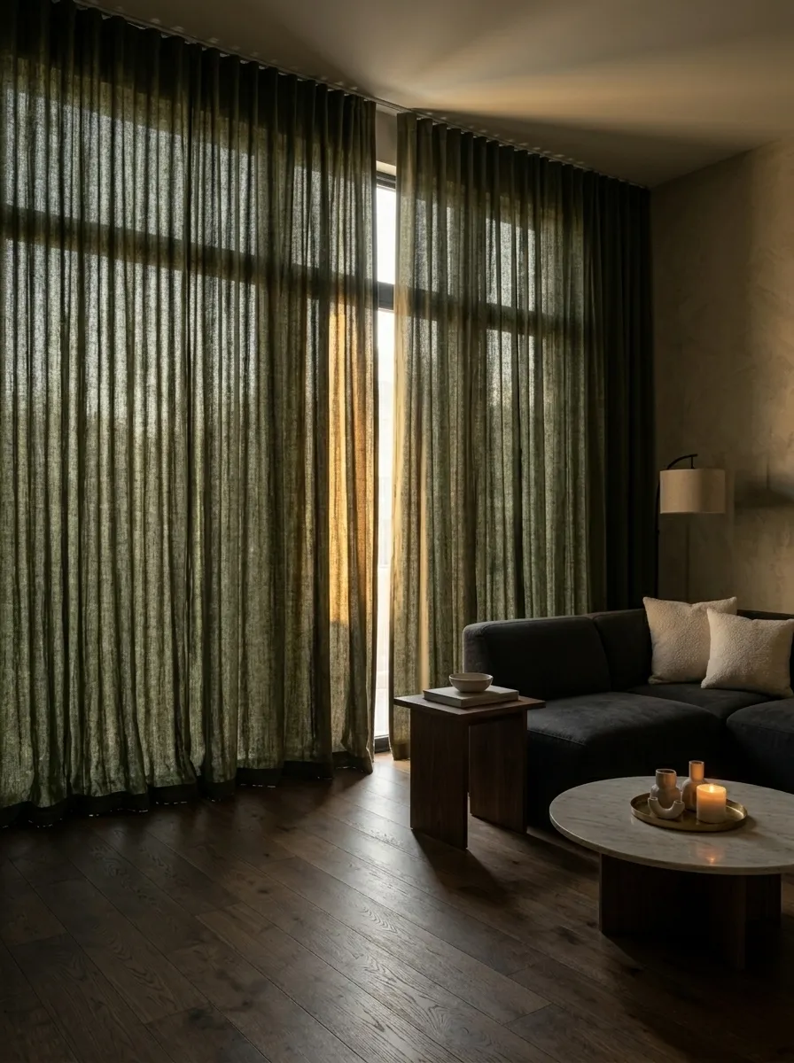 Hang Dark Curtains from Ceiling to Floor