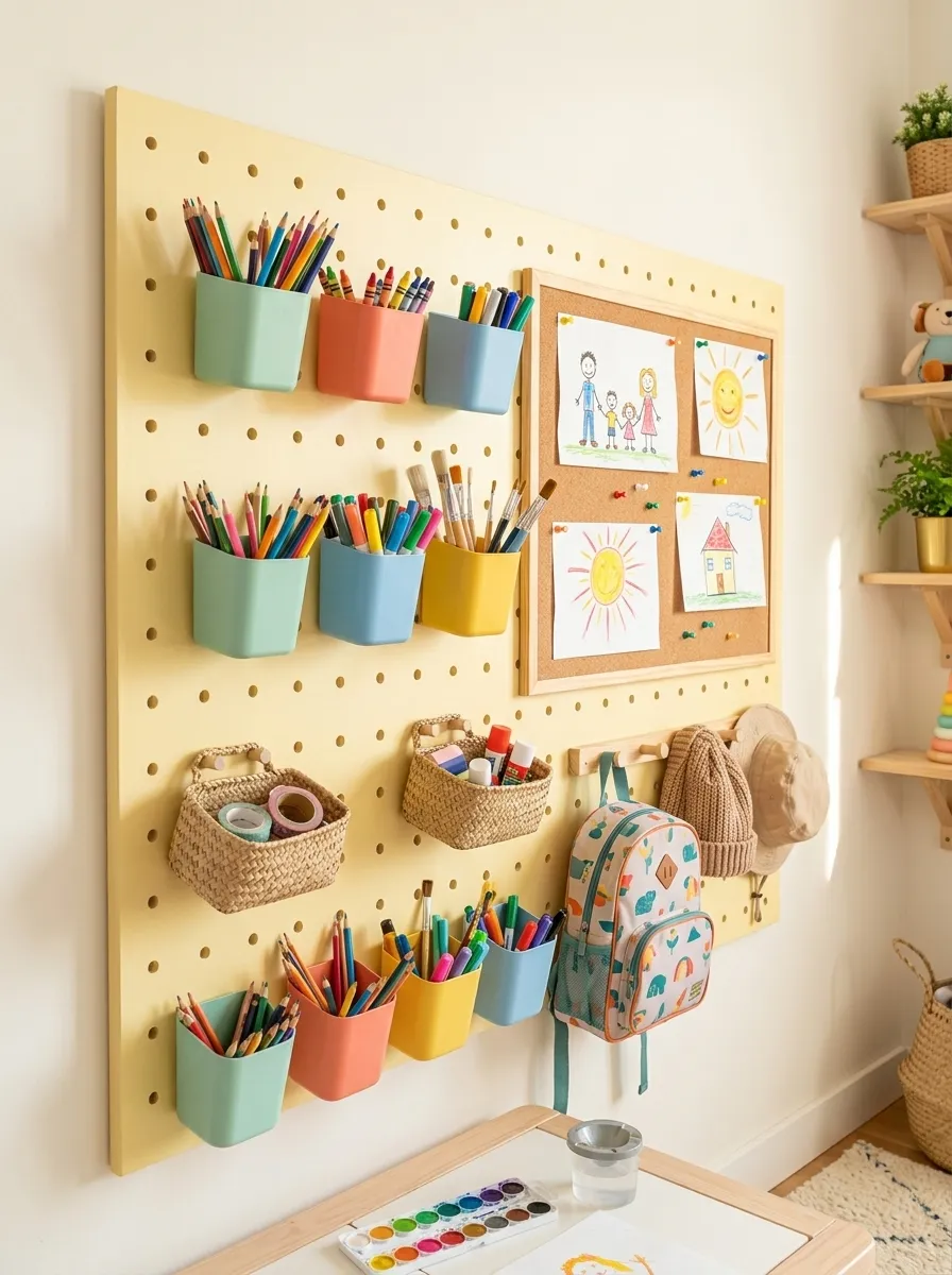 Pegboard Organizer Wall