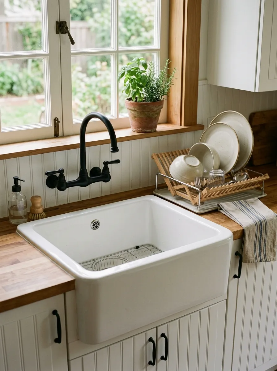 Add a Farmhouse Sink to Your Kitchen
