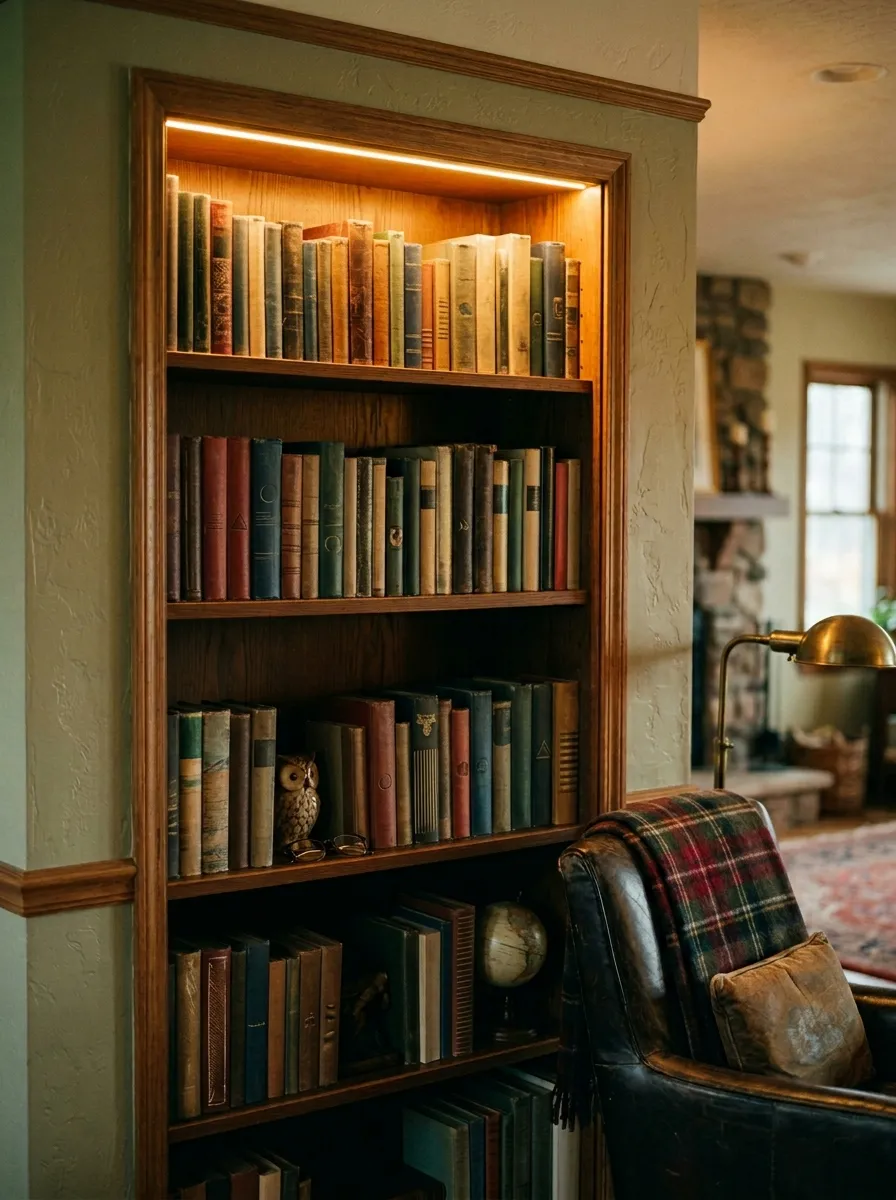 Book Nook with Integrated Warm Lighting