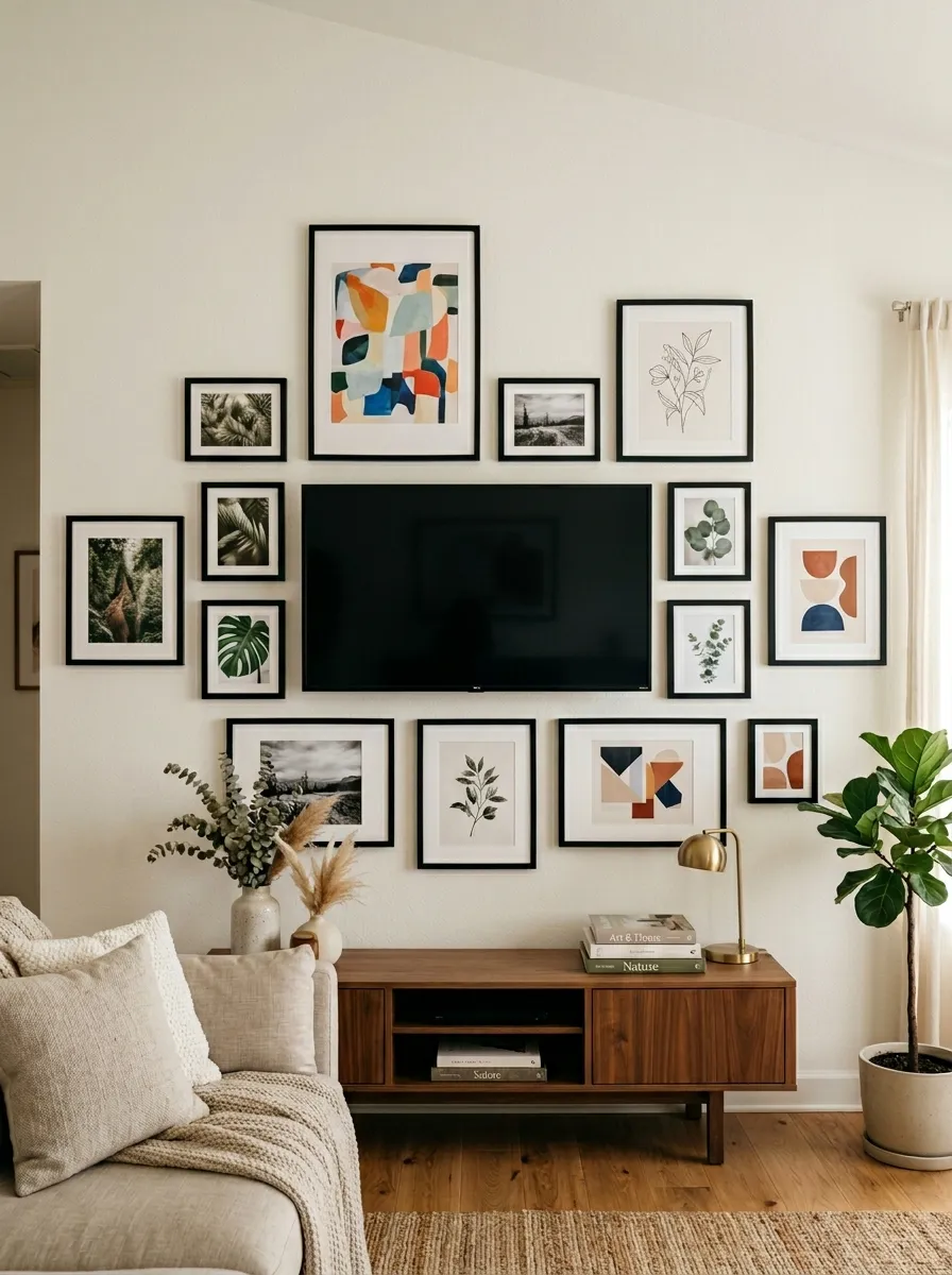 Create a Gallery Wall Around the TV