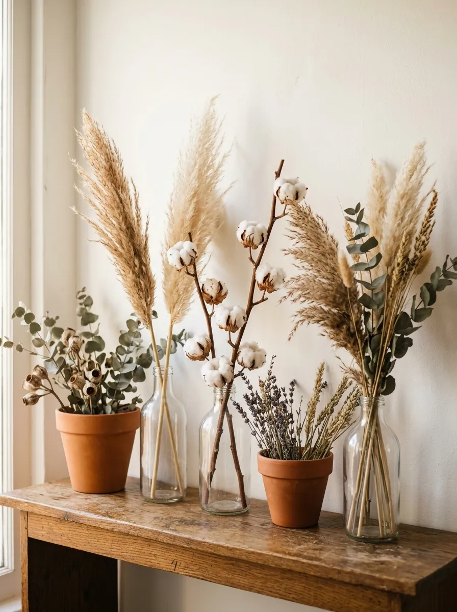 Display Dried Botanicals in Simple Vessels