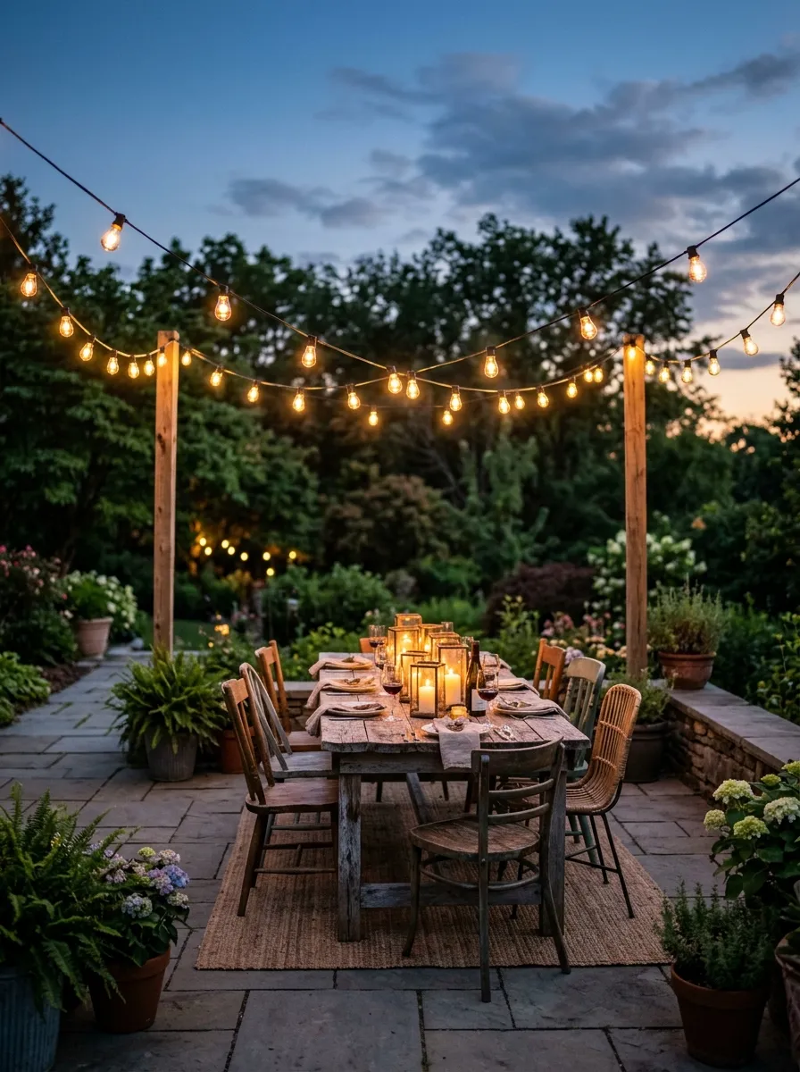 Hang String Lights for Instant Atmosphere