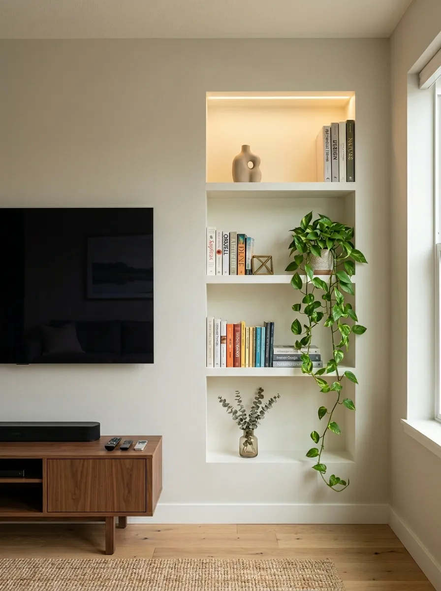Install Recessed Shelving in the Wall