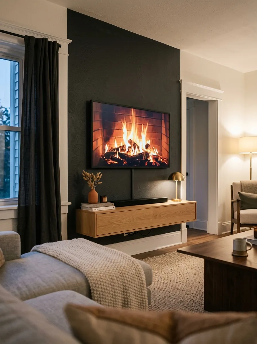 Mount the TV on a Painted Accent Wall