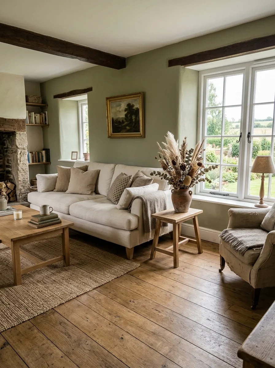 Paint an Accent Wall in a Muted, Earthy Tone