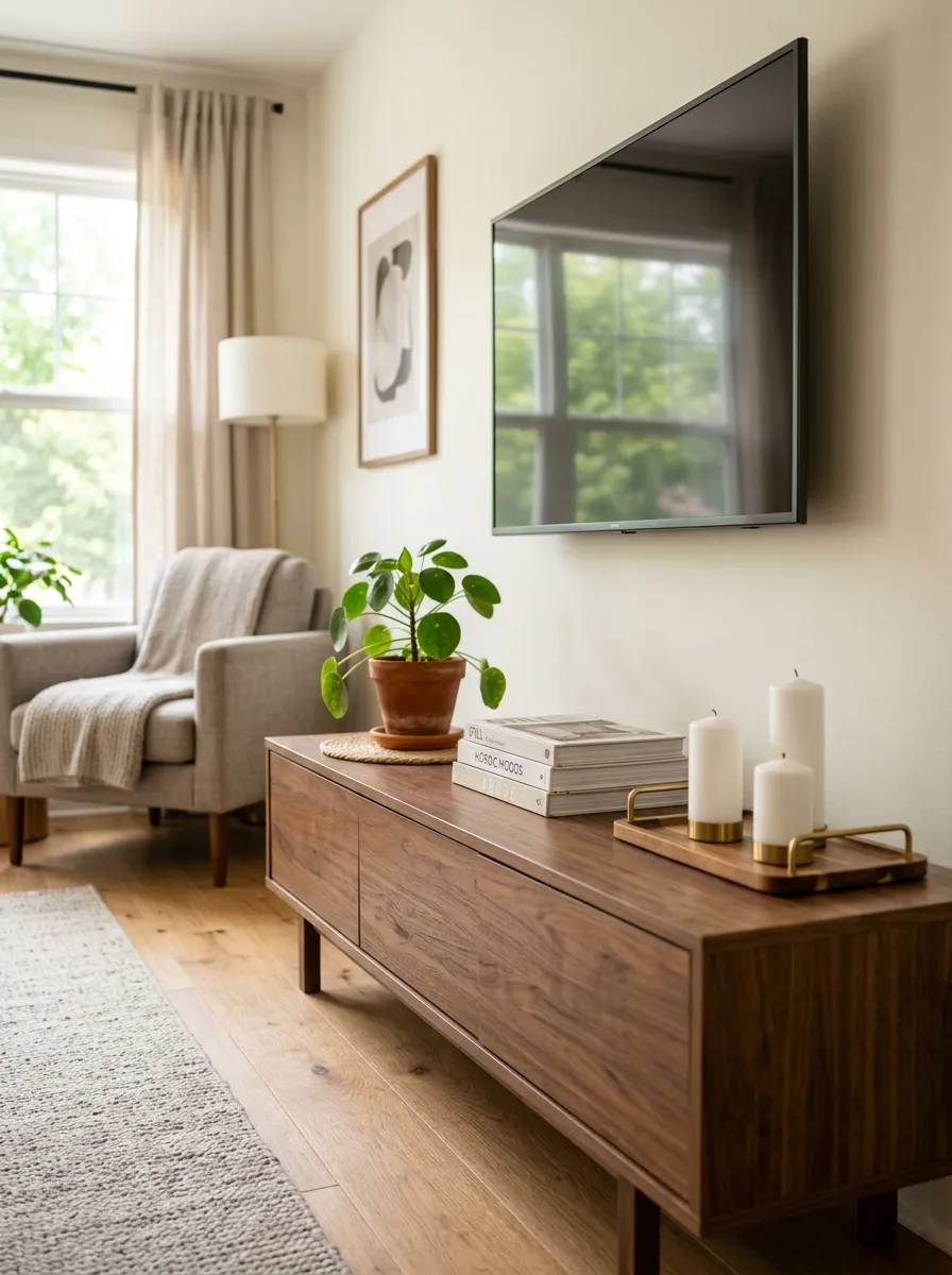 Style the Media Console Like a Tabletop Vignette