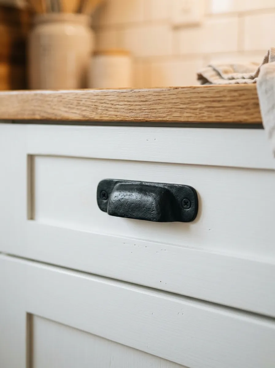 Swap Out Cabinet Hardware for Black Iron Pieces