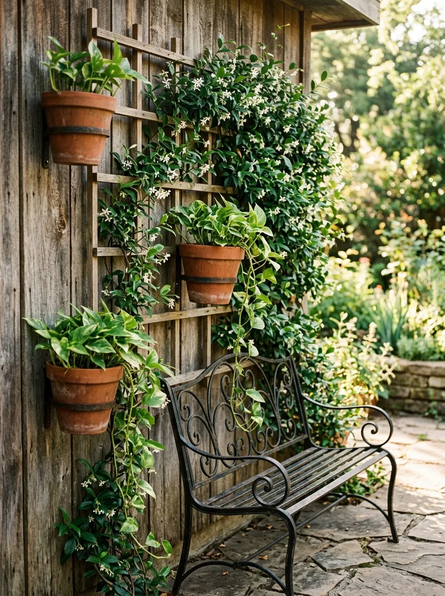 Use Vertical Space with a Trellis or Garden Wall
