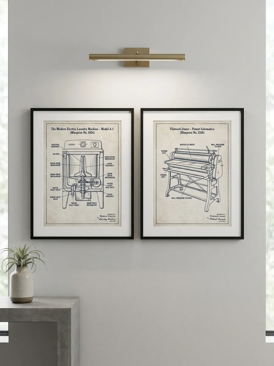 Framed Laundry Art