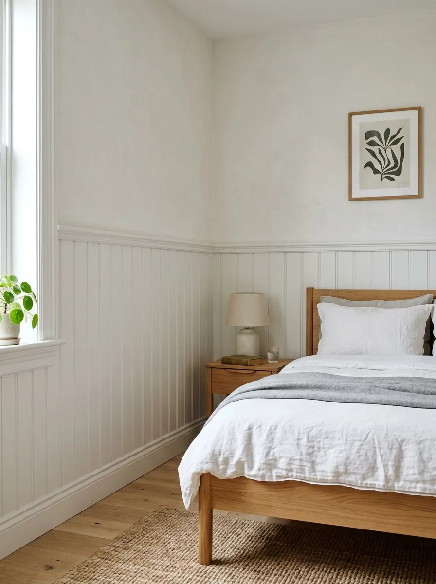 White Half Panel Walls for Small Rooms