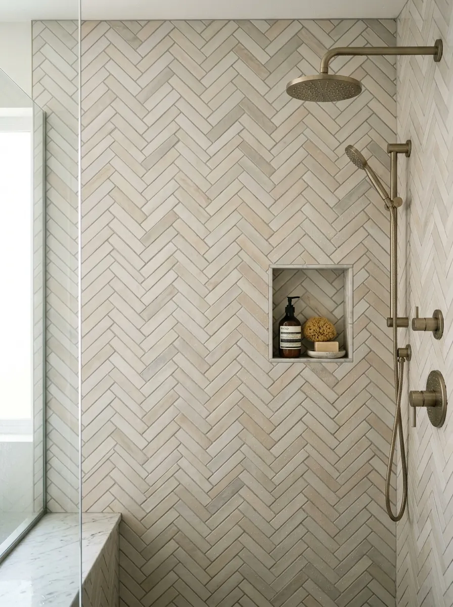 Herringbone Pattern Tile Layout