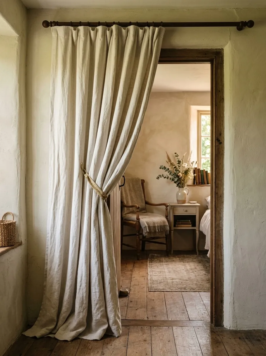 Curtain Covered Hidden Doorway