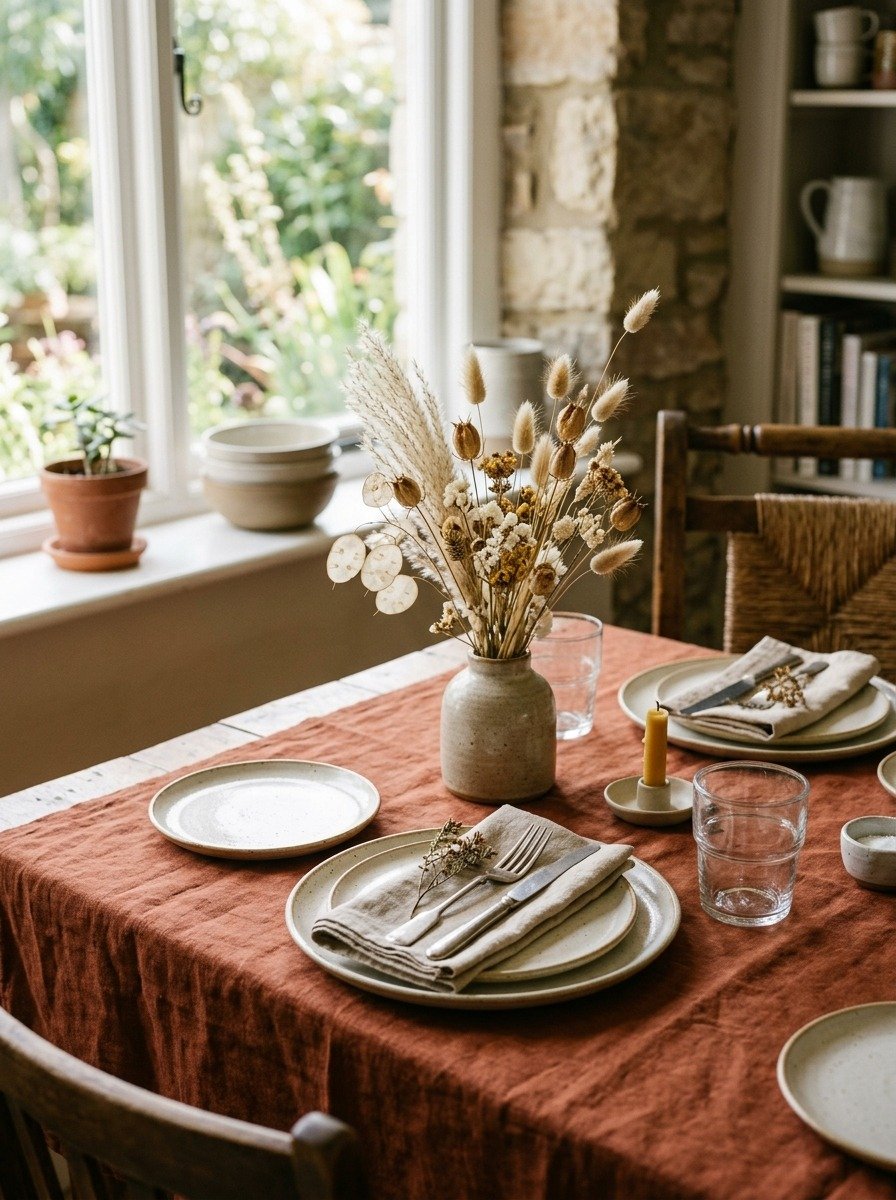 Warm Toned Table Linens