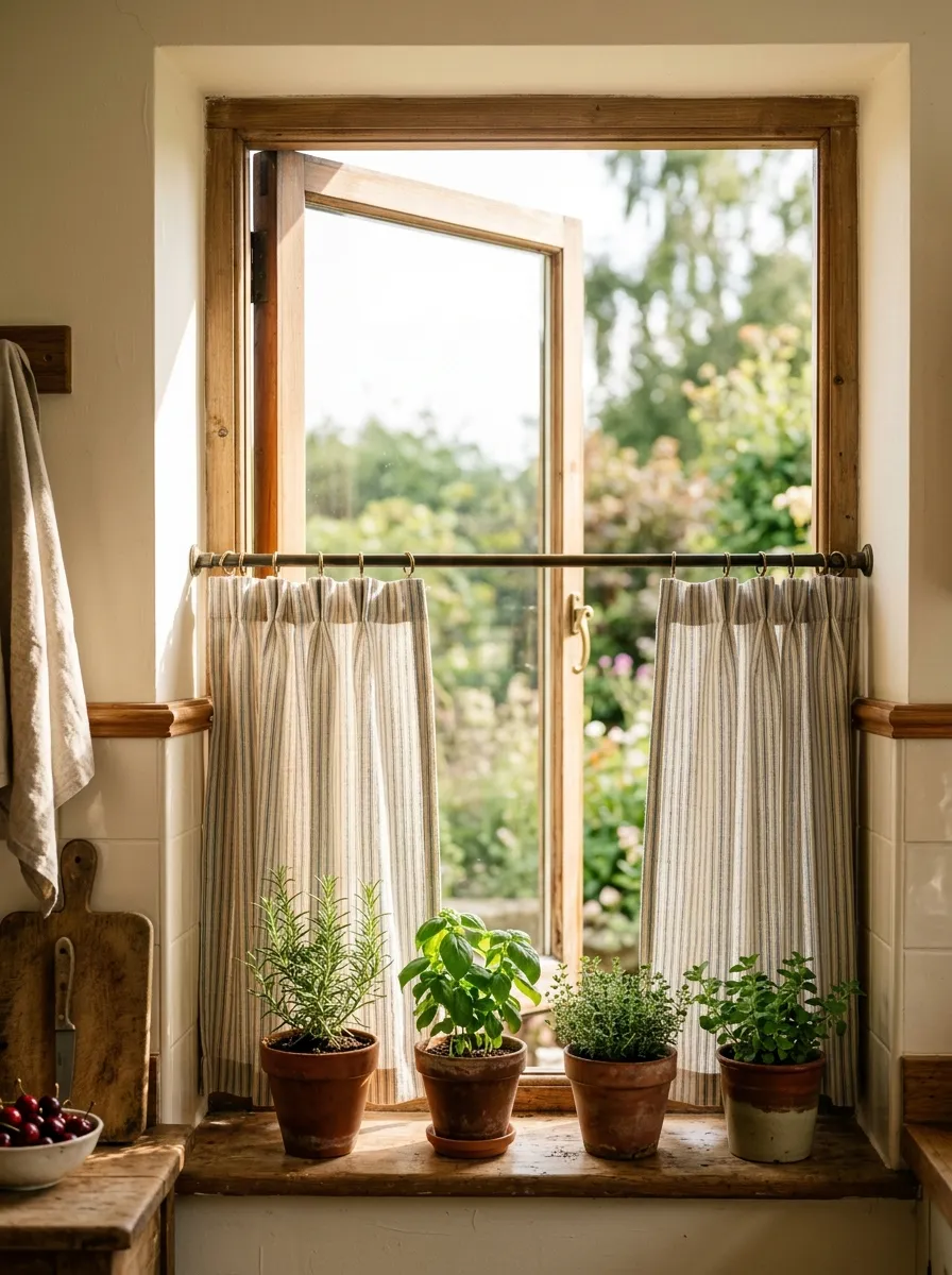 Use Café Curtains for Partial Privacy